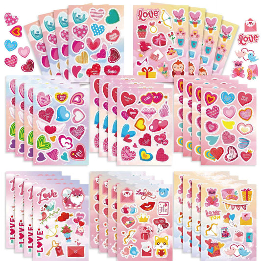Make a Face Love Heart DIY Stickers for Kids 24 Sheets