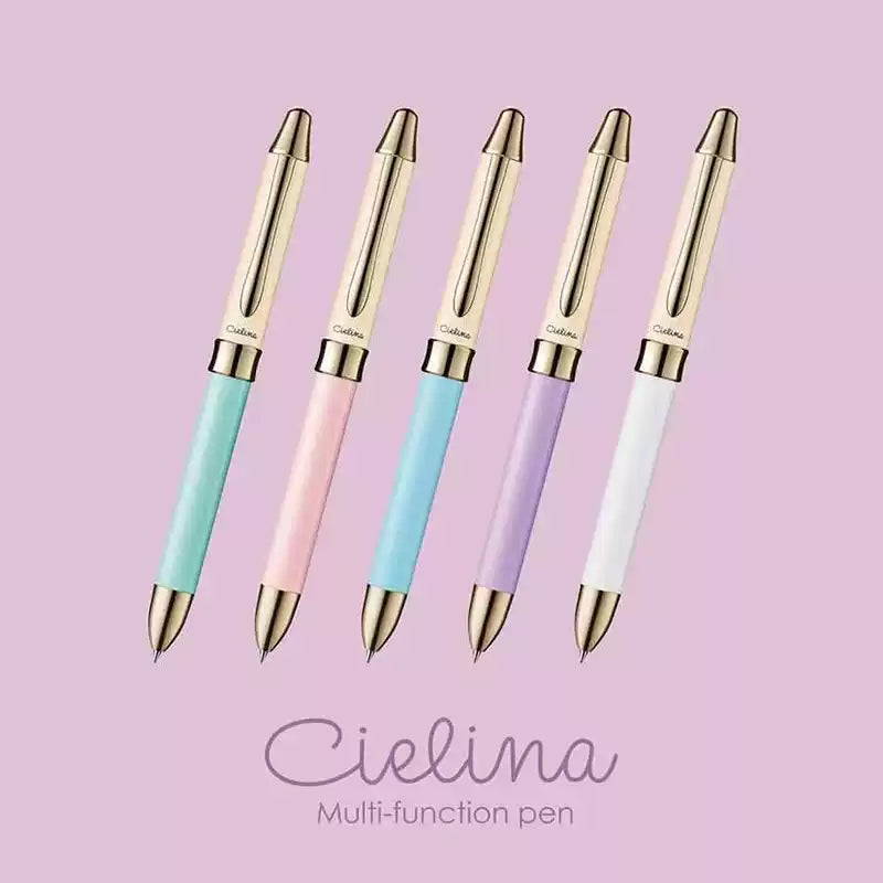 Pentel Cielina Multi-Function Pen | 0.5mm Black & Red Ballpoint + Mechanical Pencil | 3-in-1