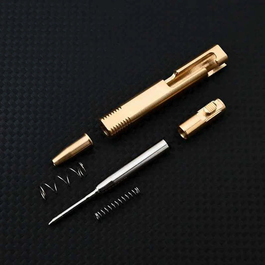All Metal Solid Brass Pocket Ballpoint Pen