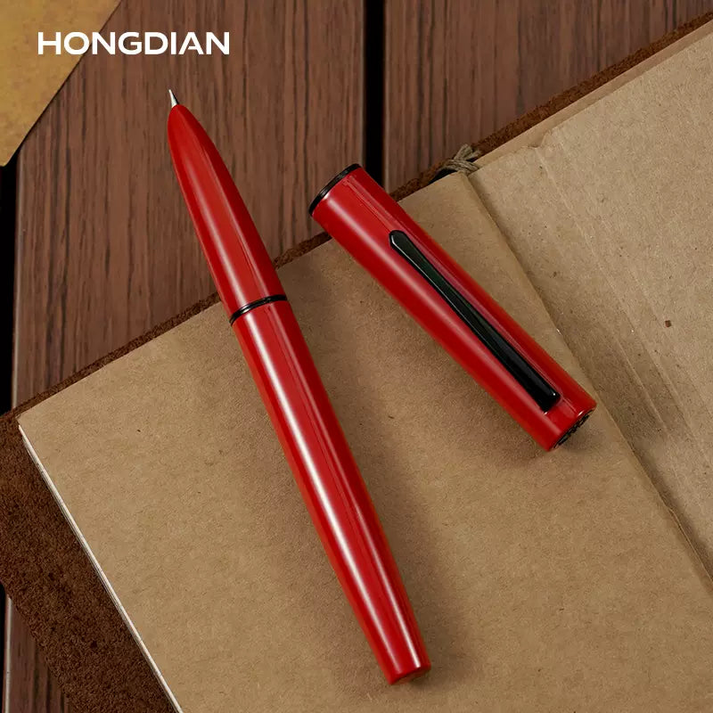 Hongdian C1 Fountain Pen Classic Retro Metal Pen with Ink Converter