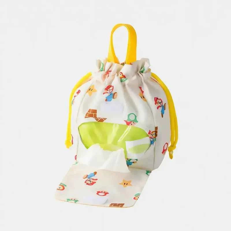 Japanese Mario Question Mark Drawstring Diaper Bag