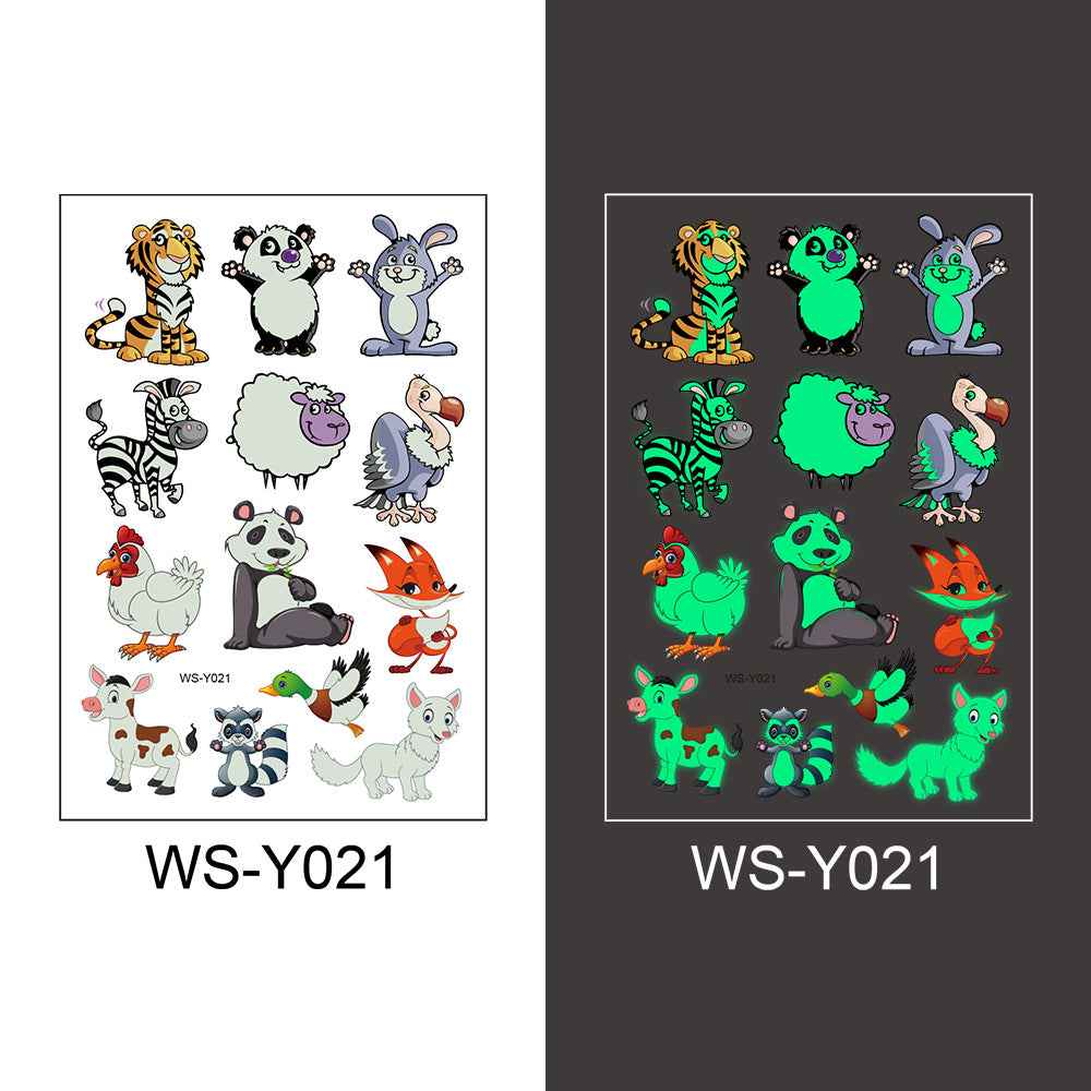 30 Sheets Luminous Tattoos for Kids Glow Party Supplies Birthday Gifts