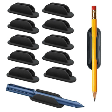 Silicone Pen Pencil Holders with Adhesive Pads for Desk 10 Pack
