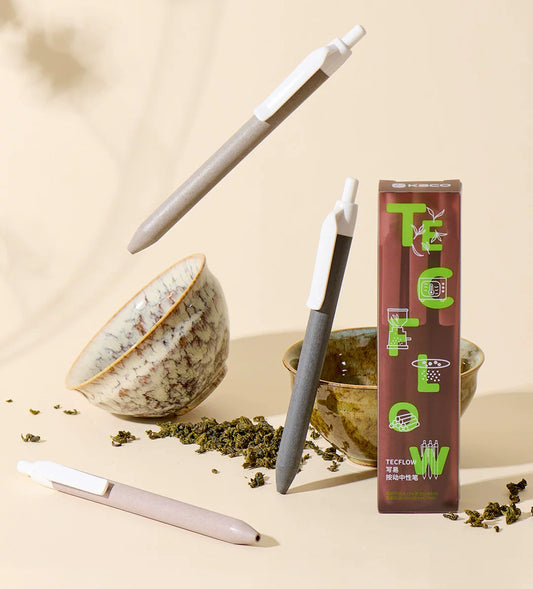 KACO TECHFLOW Eco Series Click Gel Pen Tea Residue Barrel 3-Pack