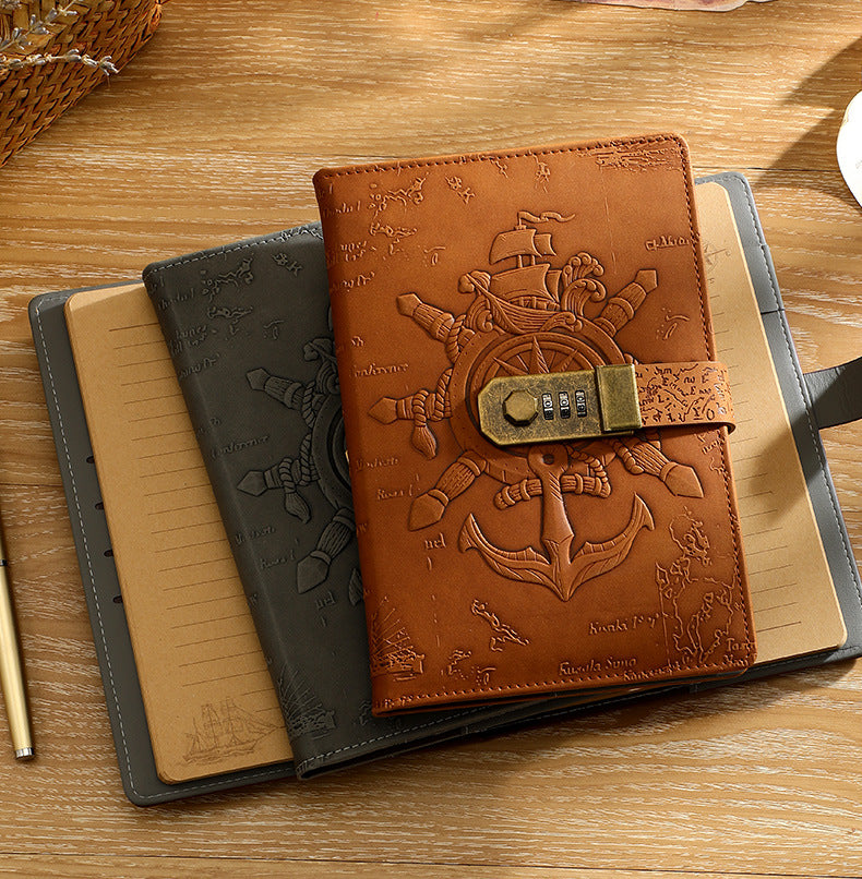 A5 Journal Retro Password Notebook Relief Sculpture