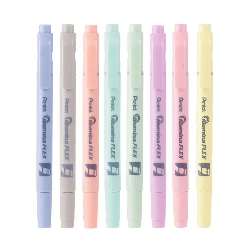 Pentel Dual Tip Highlighter Pastel Illumina Flex (Pack of 2)