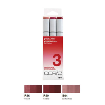 Copic Sketch,Alcohol-based Markers,3pc,Color Fusion #3,Red