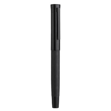 Stylo roller HONGDIAN 1860 | 0,5 mm | Corps en métal noir | 2 recharges incluses