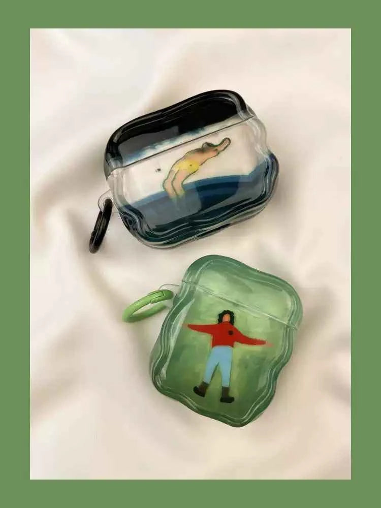 Relaxing Oil Painting Style AirPods Case