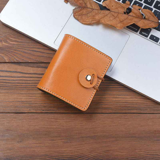 A9 Leather Pocket Notebook – 3-Ring Refillable Mini Binder 50 Sheets Brown