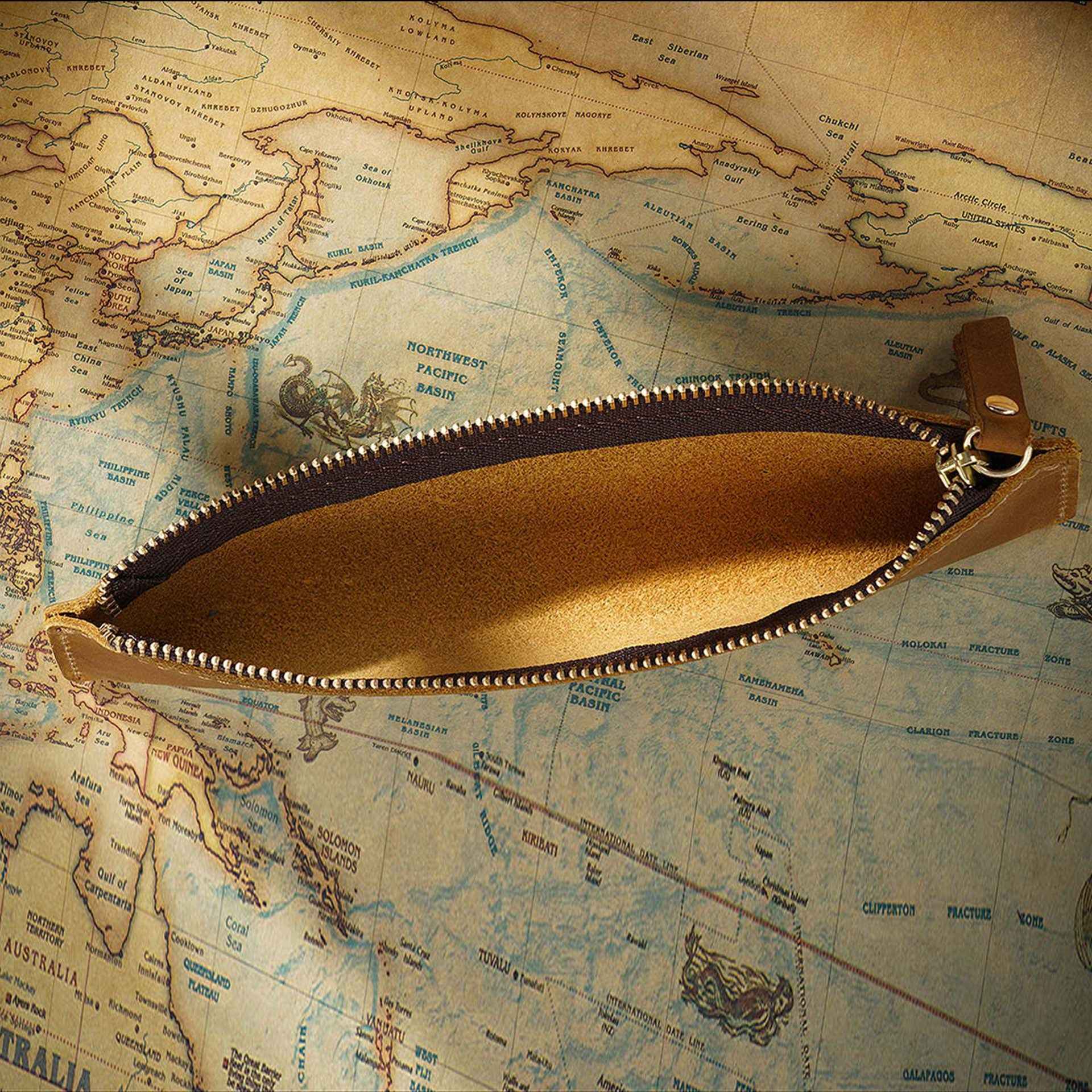 Mini Genuine Leather Fountain Pen Case Sleeve