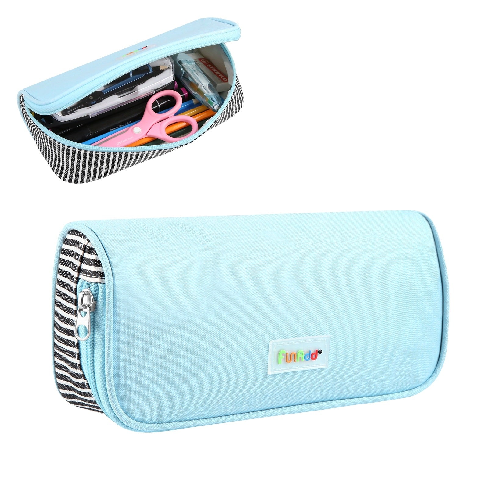 FunAdd Portable Large Pencil Case for Teen Boys Girls