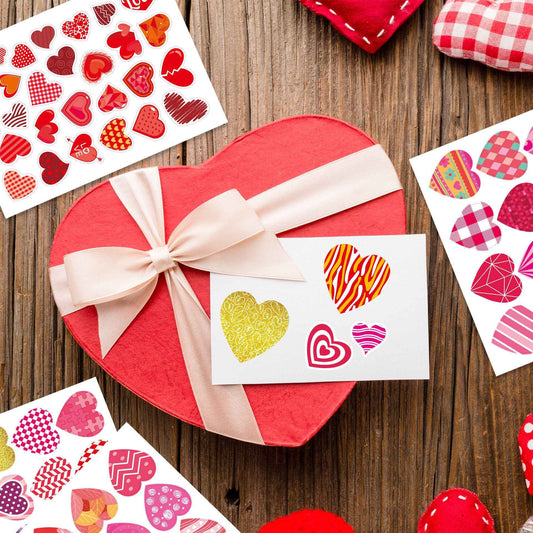 Make a Face Cartoon Valentine's Day DIY Stickers for Kids 24 Sheets