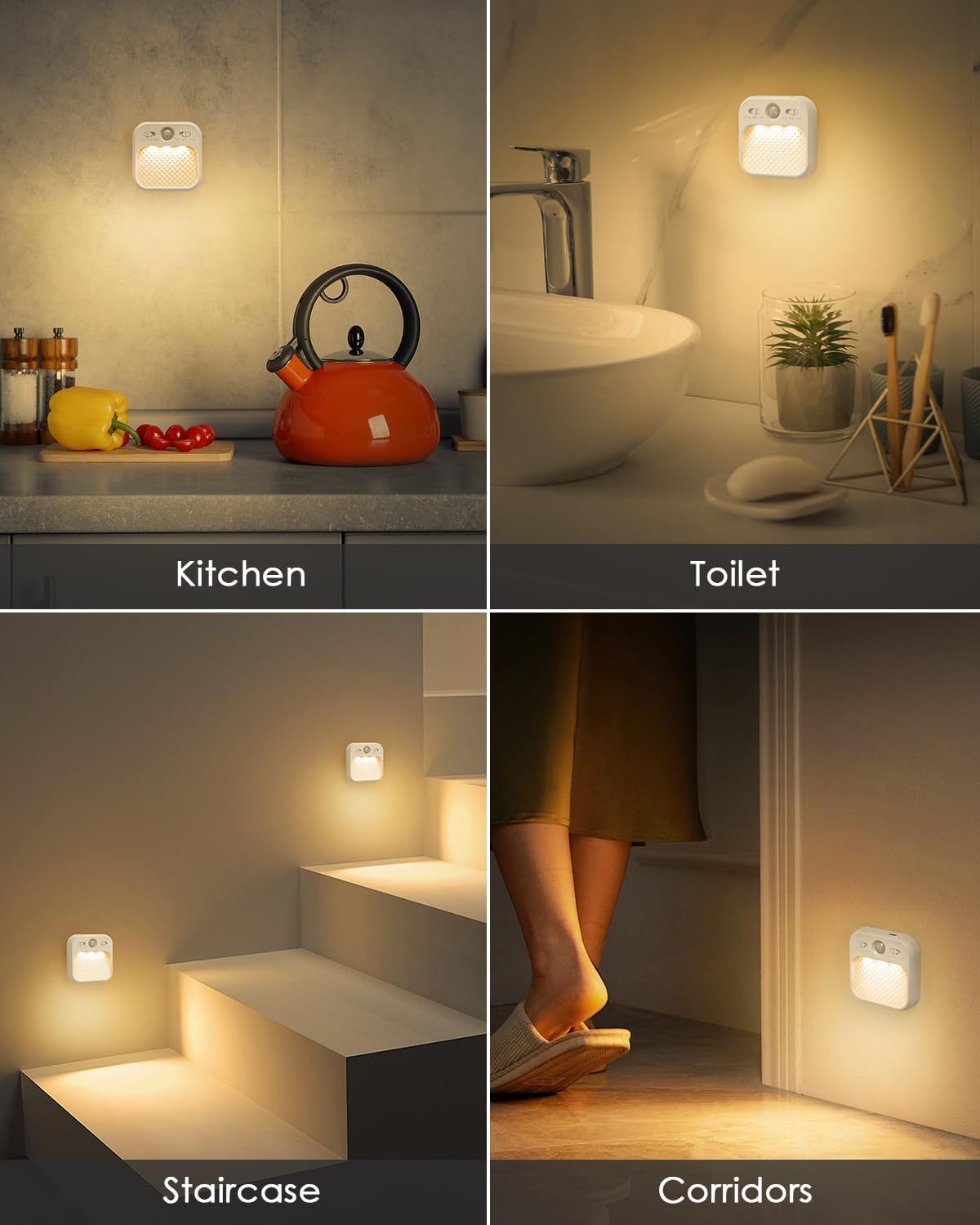 Motion Sensor Closet Light,Rechargeable LED Night Light 2 Pack
