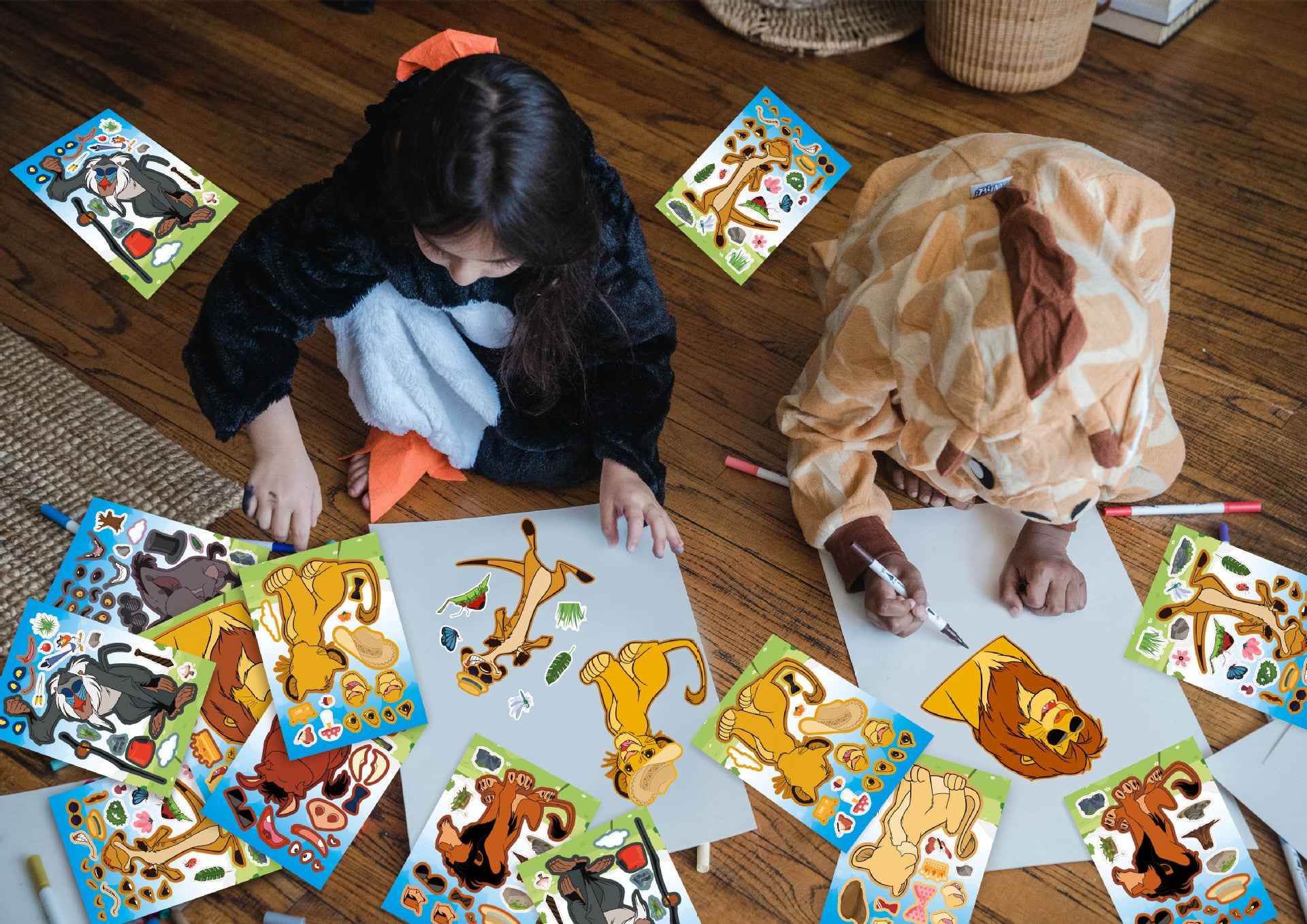 Make a Face Cartoon The Lion King Stickers for Kids 24 Sheets