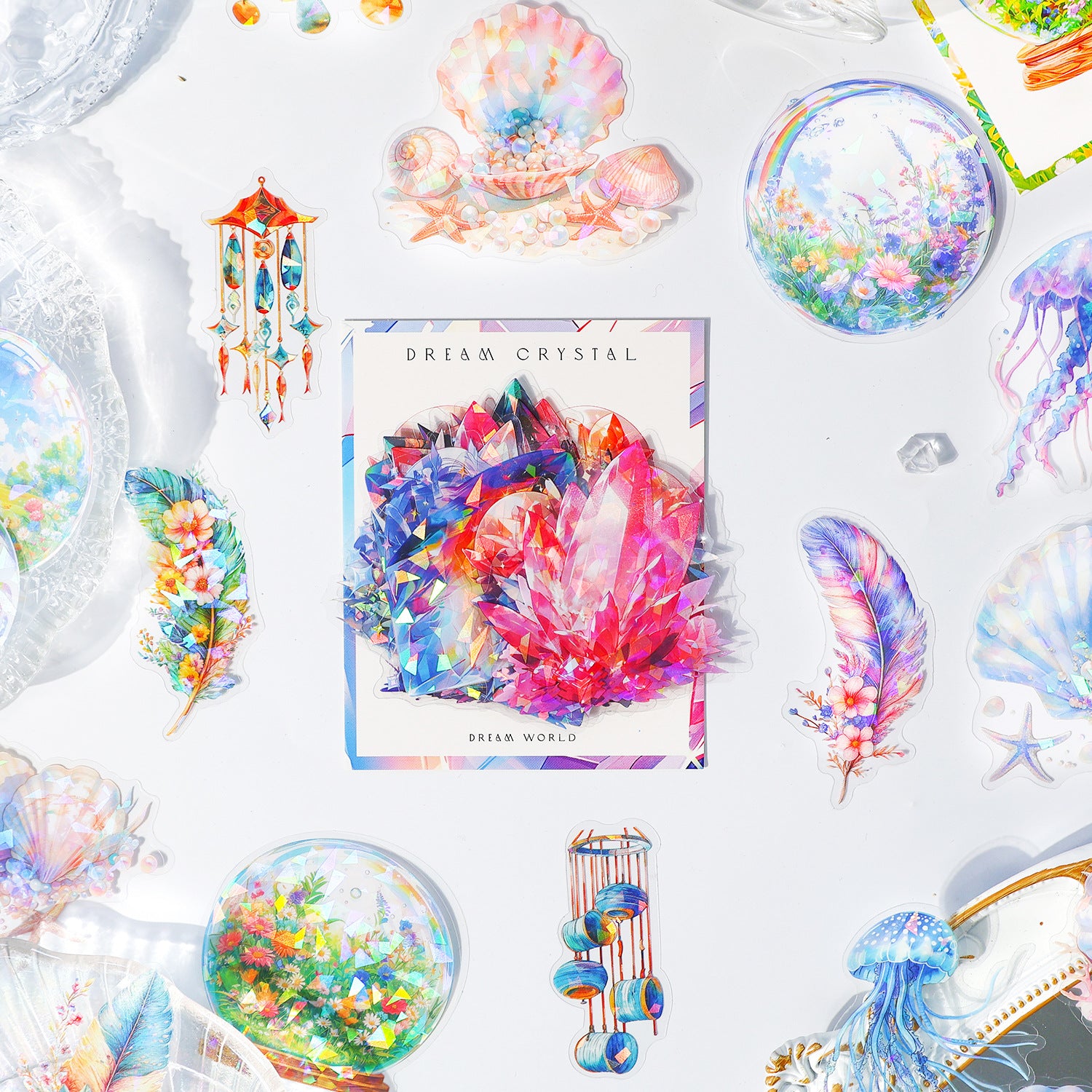 Dreamland Feather Sticker Set – 120 Sheets 70mm