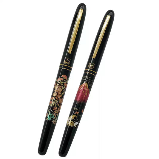 Kuretake x Wancher Maki-e Student Fountain Pen with Ink Converter
