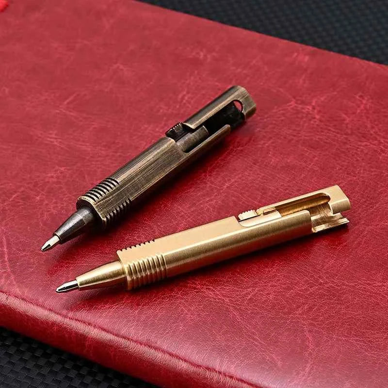 All Metal Solid Brass Pocket Ballpoint Pen
