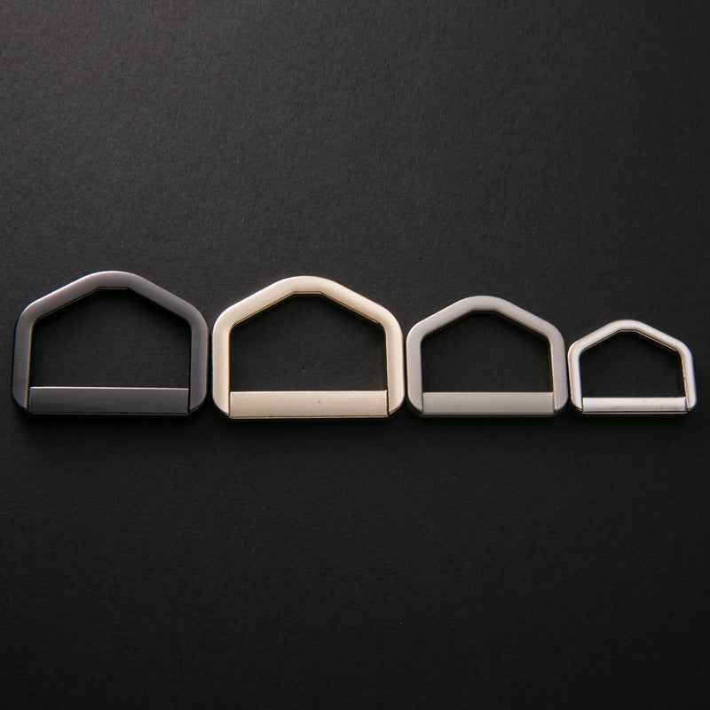 Hexagonale Metall-D-Ringe, 4 Stück in gemischten Farben