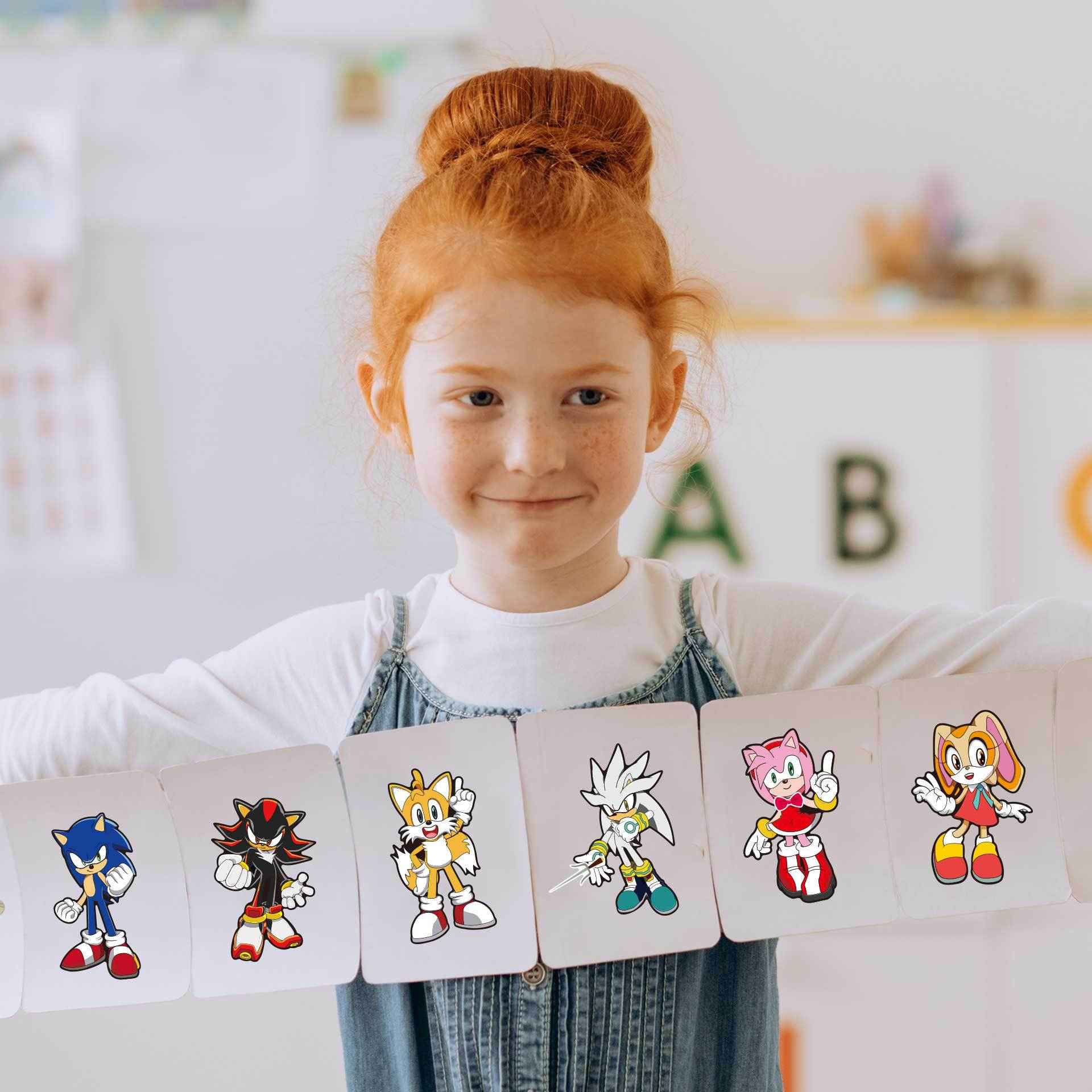 Make a Face Cartoon Sonic The Hedgehog Stickers for Kids 24 Sheets