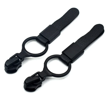 Nylon-Zugschlaufen für Reißverschluss, schwarz, Style 1, 10er Set