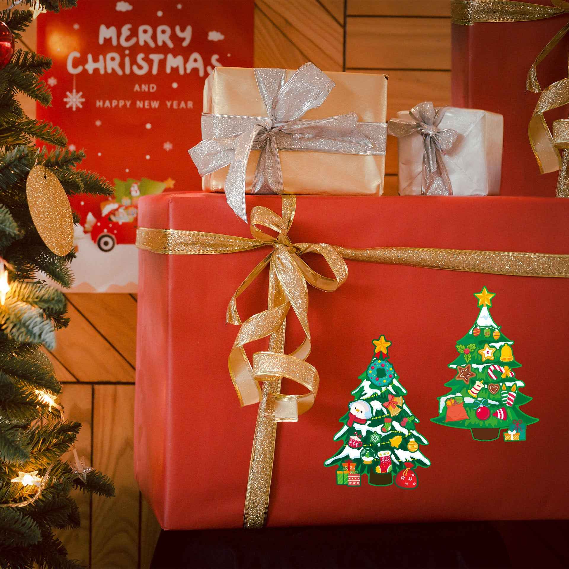 Make a Face Christmas Tree Stickers for Kids 24 Sheets