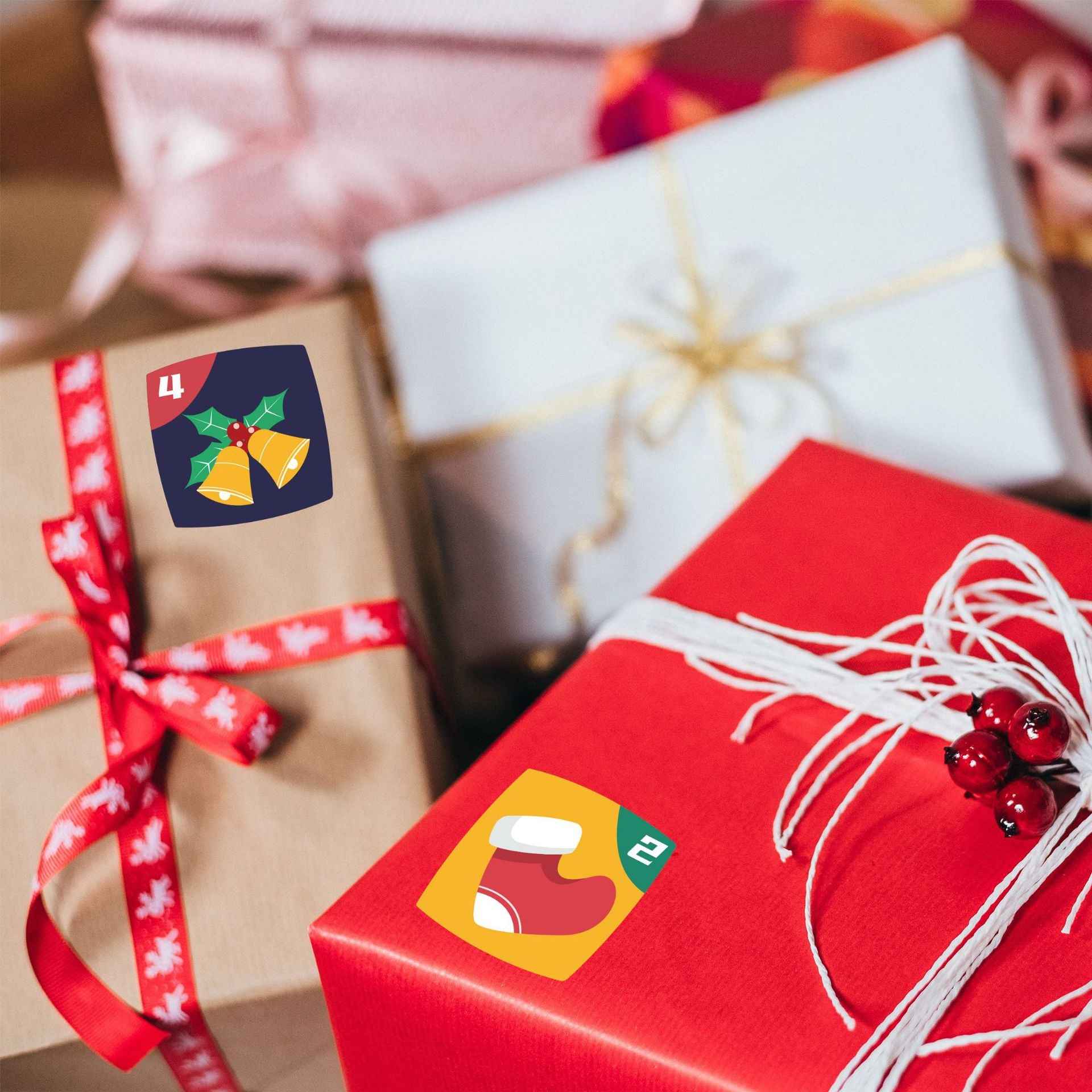 Make a Face Christmas Countdown Calendar Stickers for Kids 32 Sheets