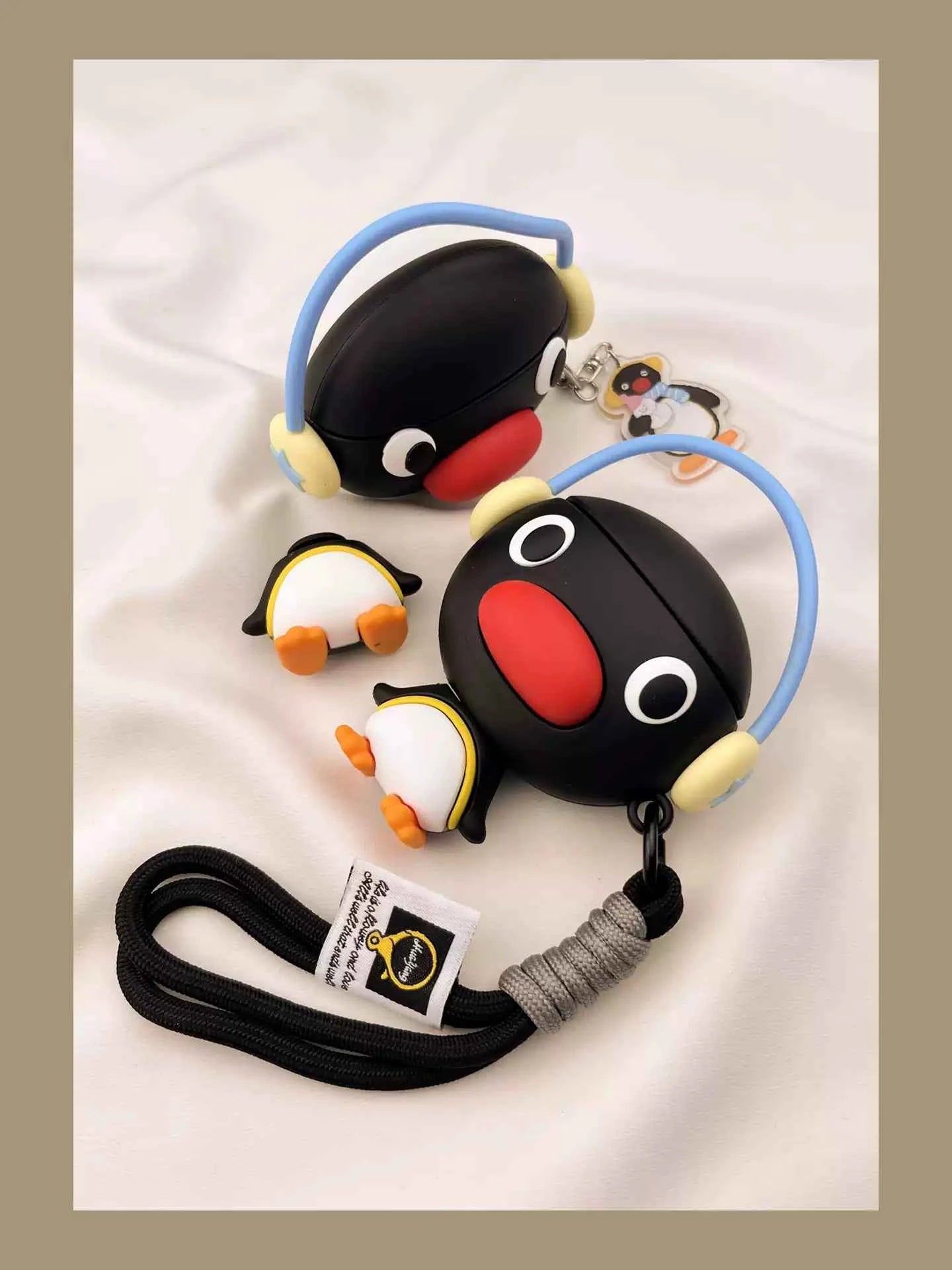 Pingu Penguin Wearing Headphones AirPods Case