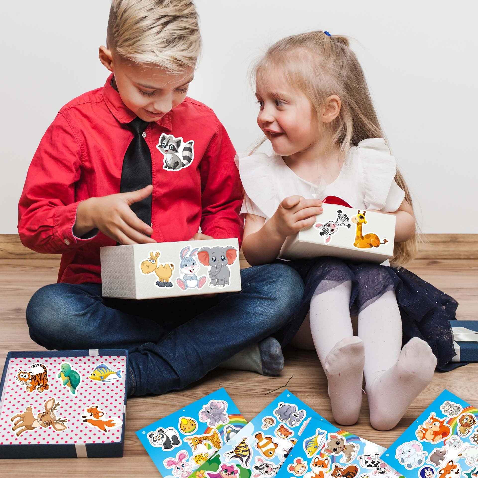 Make a Face Cartoon Animal Zoo Stickers for Kids 32 Sheets