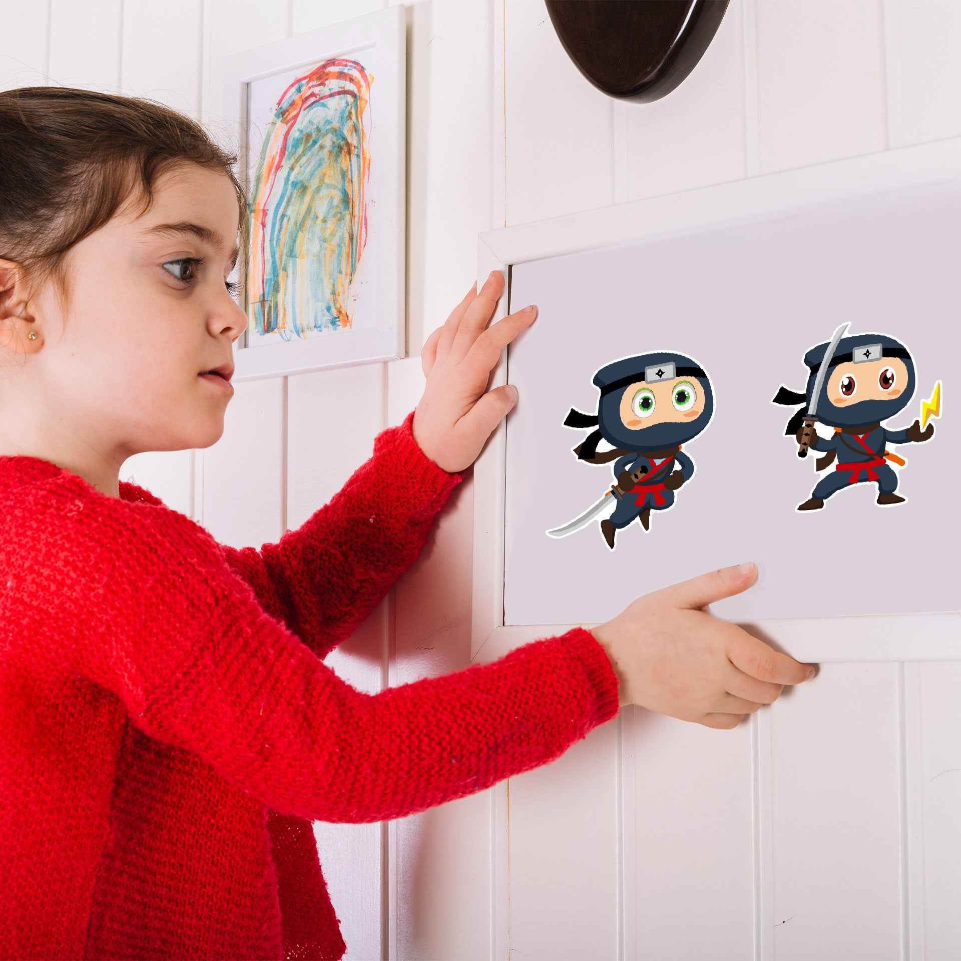 Make a Face Anime Mini Ninjas DIY Stickers for Kids 24 Sheets