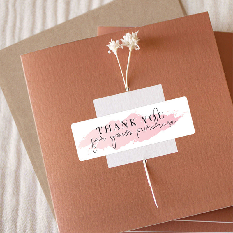 3 Rolls Thank You for Your Order Stickers 360 Labels Pink