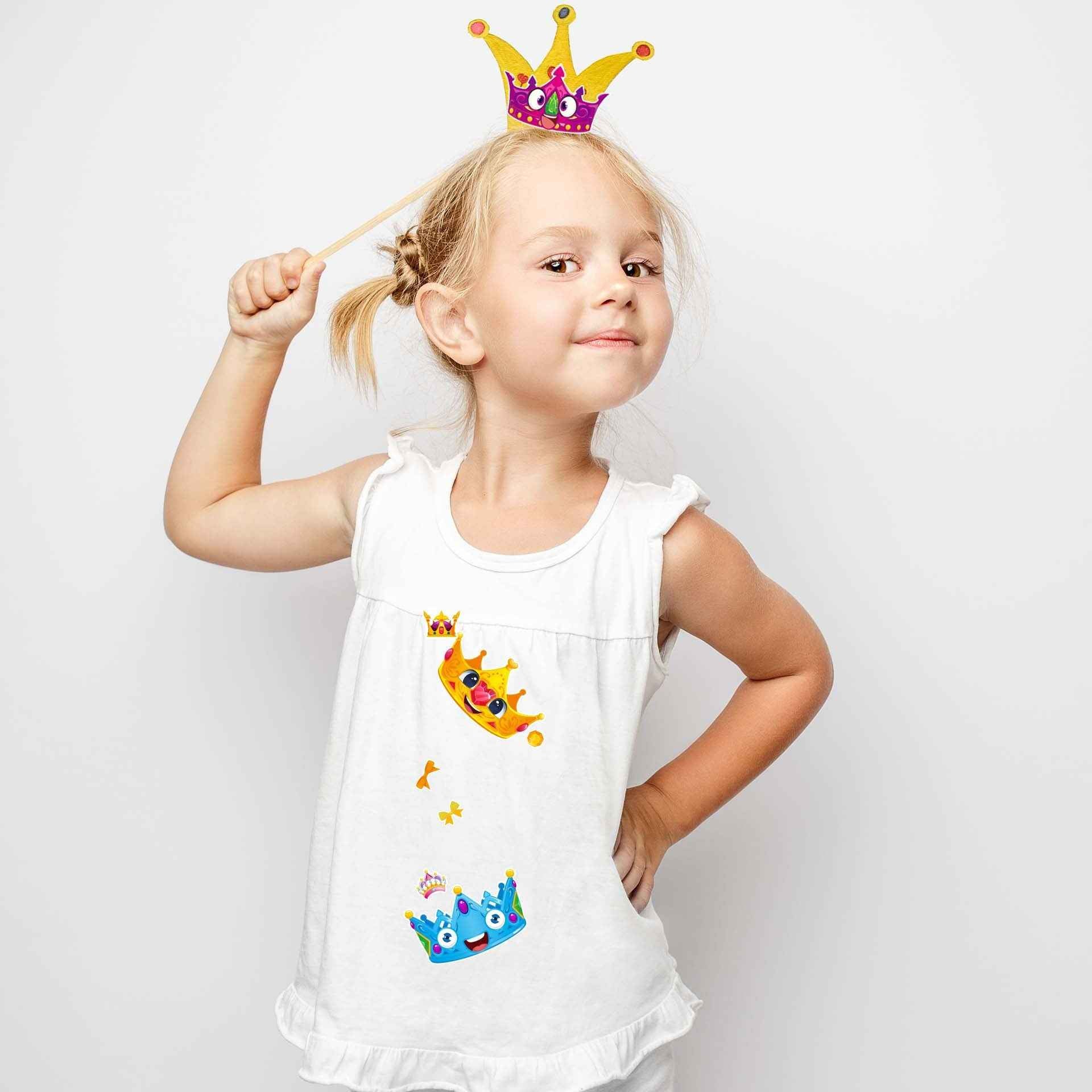 Make a Face Cartoon Crown DIY Stickers for Kids 24 Sheets