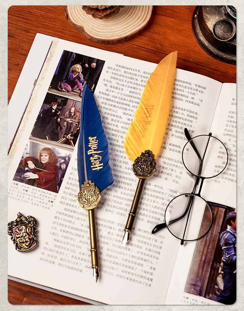 Harry Potter Feather Metal Dip Pen Set