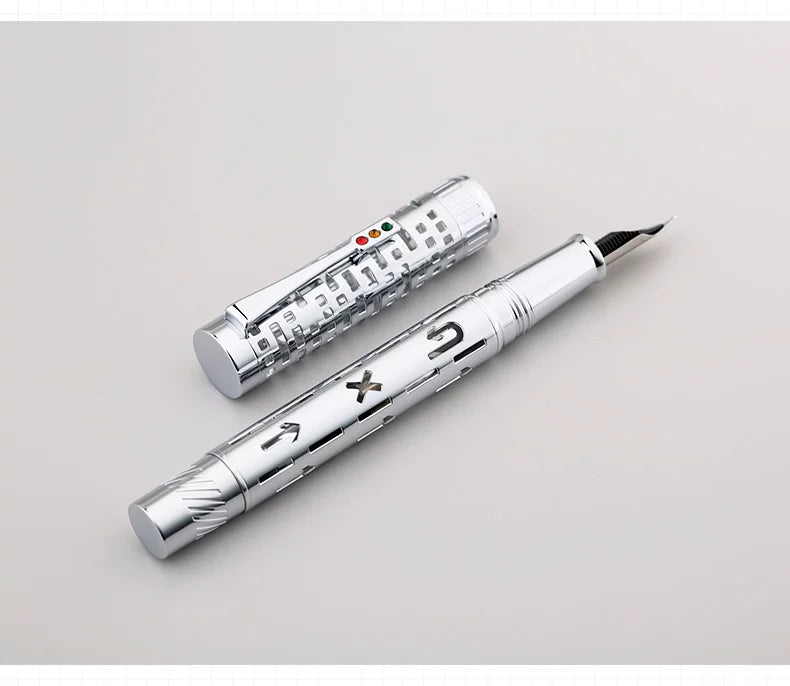 MAJOHN T6 City Light Fountain Pen – Piston Filler | Transparent Resin & Hollow Metal Body