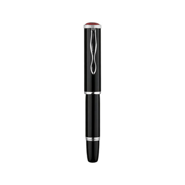MAJOHN RS2 Short Pocket Fountain Pen — Metal Lacquer Finish, 100mm Travel Pen Black
