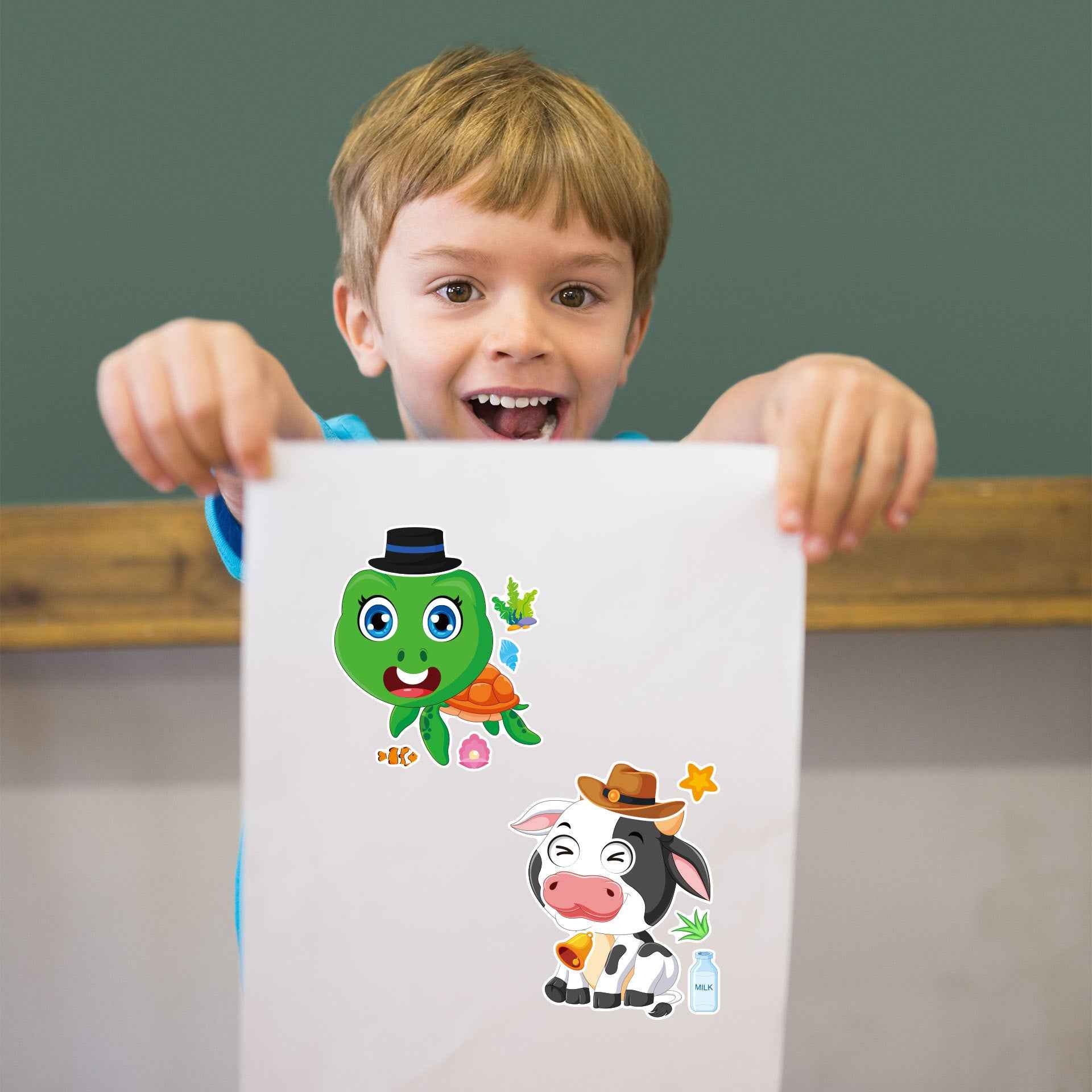 Make a Face Cartoon Animal Zoo DIY Stickers for Kids 24 Sheets