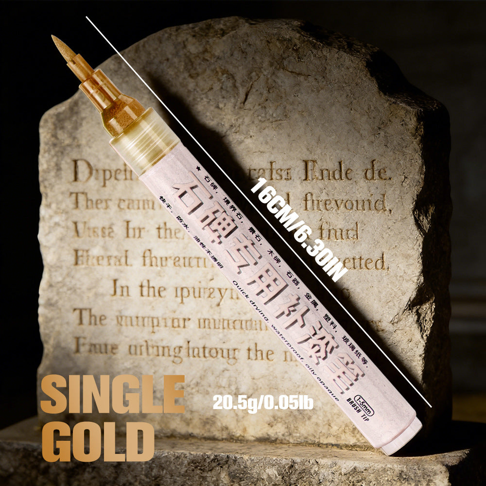 Tombstone Touch-Up Paint Pen | Soft Tip Valve, Waterproof & UV-Resistant | 6-Color Set 6 Gold