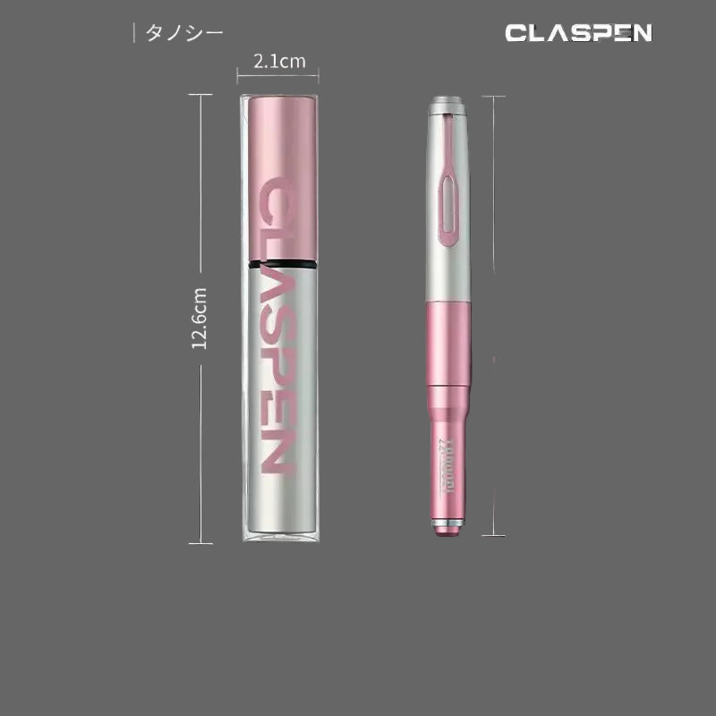 TANOOCI CLASPEN Premium Magnetic Gel Pen | 0.5mm Black Ink | Metal Body Silver Pink
