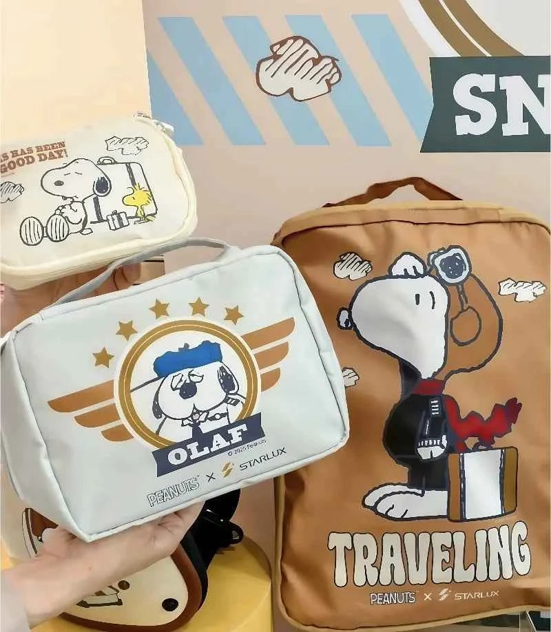 Snoopy Air Travel 4-Piece Organizer Bag Set