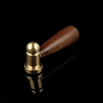 Japanese Round-Head Mallet – Luban Kintsugi Ceramic Repair Hammer | Black Walnut + Copper Head / Beech + Steel Head | 118 × 52mm | 185g