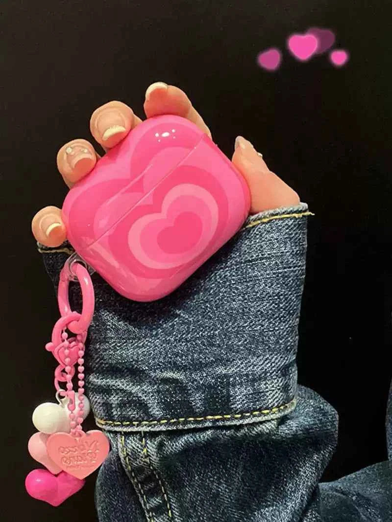 Pink Heart AirPods Case
