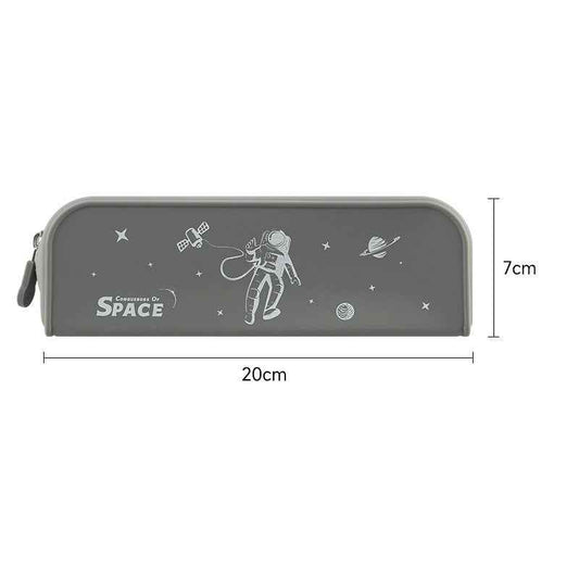 Space Theme Eco-Friendly Silicone Pencil Case Pen Pouch