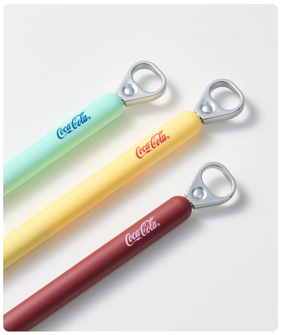 KACO x Coca-Cola Limited Edition Pull-Ring Gel Pen Black Ink 0.5mm 3-Pack
