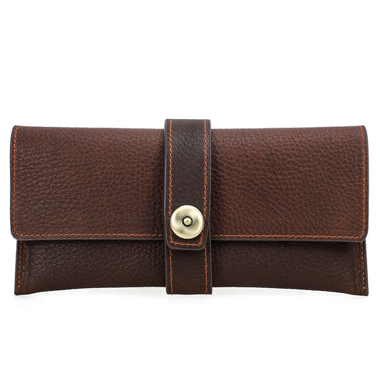 Full-Grain Leather Glasses Case – Handcrafted Magnetic Closure Sunglasses Storage Box