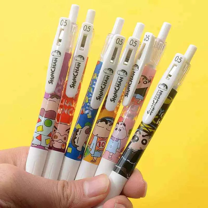 KOOKEI Crayon Shin-Chan Gel Pen 6-Pack 0.5mm Black