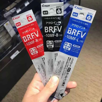 Pilot BRFV-10EF Acro Ink Ballpoint Pen Refill 0.5mm Black/Red/Blue 4PCS