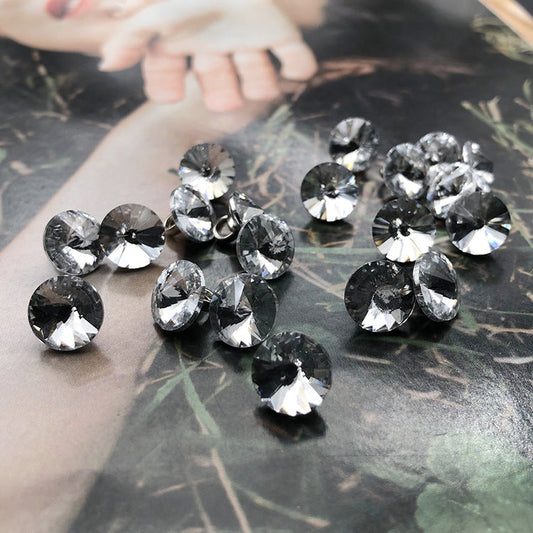 18mm Crystal Glass Rhinestone Shank Decorative Buttons 50PCS