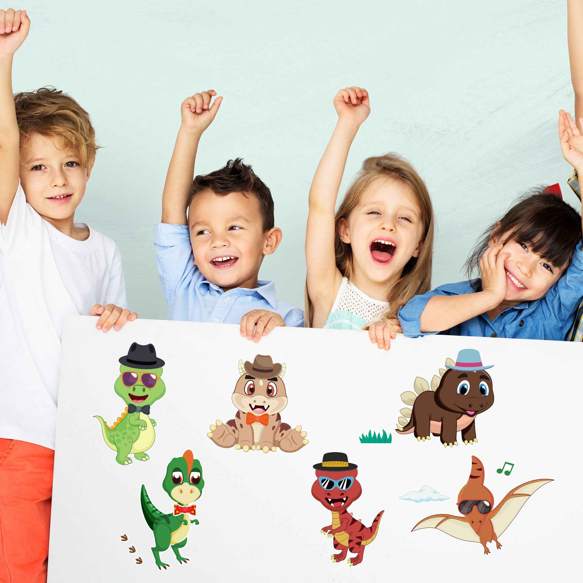 Make a Face Dinosaur DIY Stickers for Kids 24 Sheets