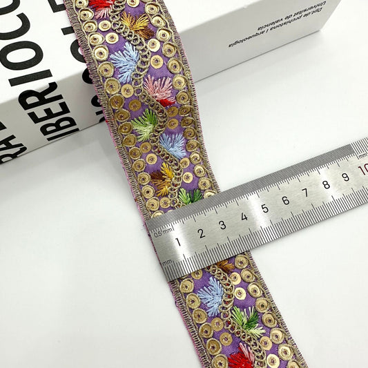 3.5cm Width Ethnic Woven Jacquard Ribbon Trim 10 Yards