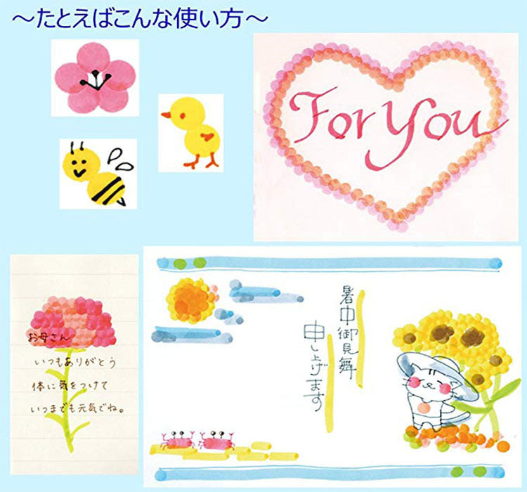 Tombow Play Color Dot Pen Water Based Marker,3 Colors Set A